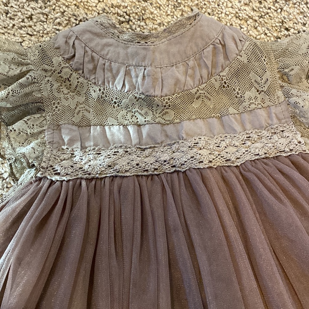 Trish Scully child girls size 2 tulle lace dress